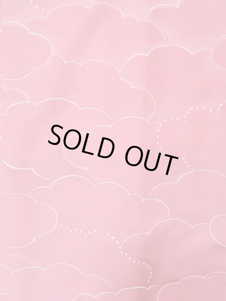 画像4: L0907A  羽織 女性用着物  化繊   桃色, 雲 【中古】 【USED】 【リサイクル】 ★★☆☆☆ (4)