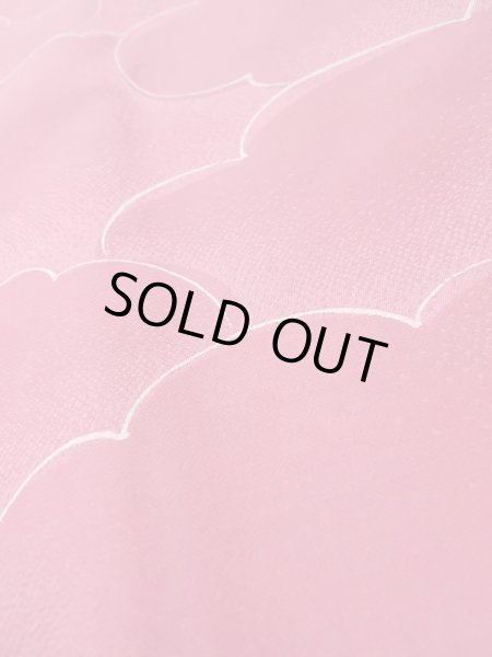 画像9: L0907A  羽織 女性用着物  化繊   桃色, 雲 【中古】 【USED】 【リサイクル】 ★★☆☆☆ (9)