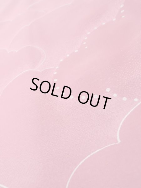 画像10: L0907A  羽織 女性用着物  化繊   桃色, 雲 【中古】 【USED】 【リサイクル】 ★★☆☆☆ (10)