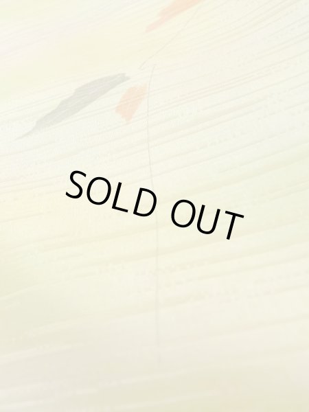 画像9: L0907B Mint  羽織 女性用着物  化繊 淡い 薄い 黄色, 葉 薄い【中古】 【USED】 【リサイクル】 ★★★★☆ (9)