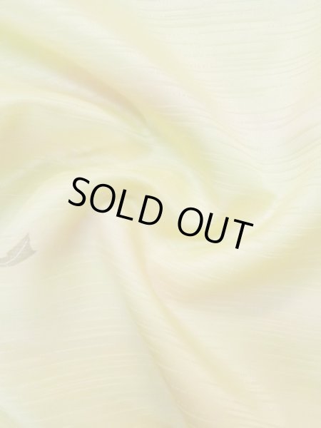 画像12: L0907B Mint  羽織 女性用着物  化繊 淡い 薄い 黄色, 葉 薄い【中古】 【USED】 【リサイクル】 ★★★★☆ (12)