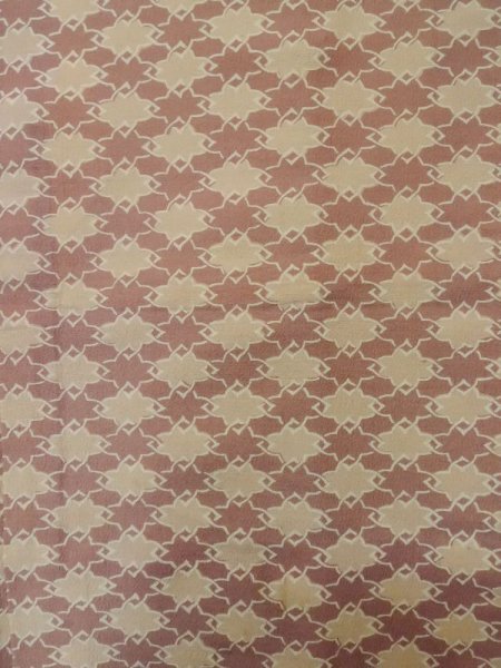 画像4: L0907C  羽織 女性用着物  化繊 淡い 薄い えんじ, 抽象的模様 【中古】 【USED】 【リサイクル】 ★☆☆☆☆ (4)