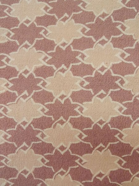 画像5: L0907C  羽織 女性用着物  化繊 淡い 薄い えんじ, 抽象的模様 【中古】 【USED】 【リサイクル】 ★☆☆☆☆ (5)