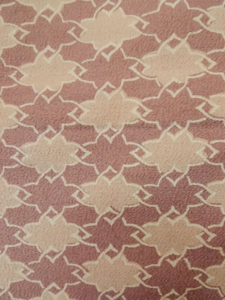 画像6: L0907C  羽織 女性用着物  化繊 淡い 薄い えんじ, 抽象的模様 【中古】 【USED】 【リサイクル】 ★☆☆☆☆ (6)