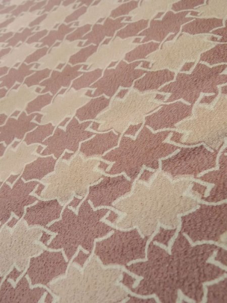 画像8: L0907C  羽織 女性用着物  化繊 淡い 薄い えんじ, 抽象的模様 【中古】 【USED】 【リサイクル】 ★☆☆☆☆ (8)