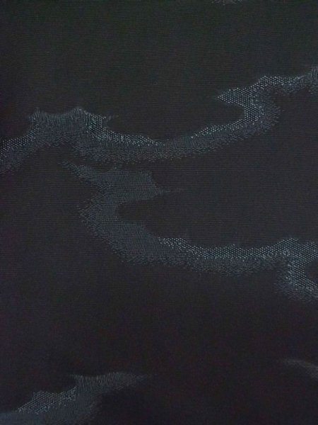 画像7: L0907J  羽織 女性用着物  シルク(正絹)   黒, 抽象的模様 【中古】 【USED】 【リサイクル】 ★★★☆☆ (7)