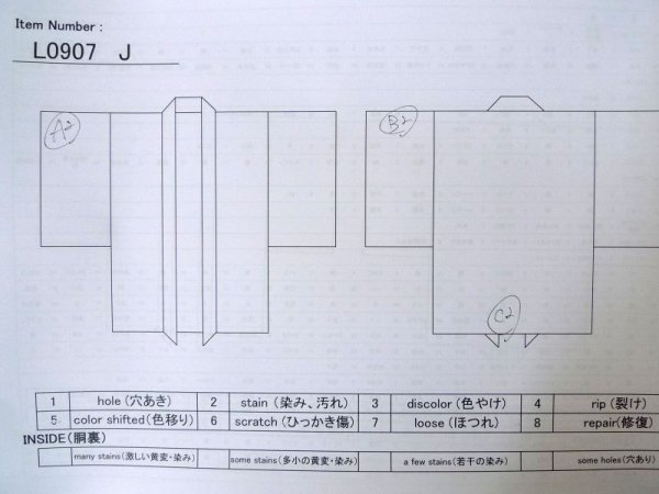 画像14: L0907J  羽織 女性用着物  シルク(正絹)   黒, 抽象的模様 【中古】 【USED】 【リサイクル】 ★★★☆☆ (14)