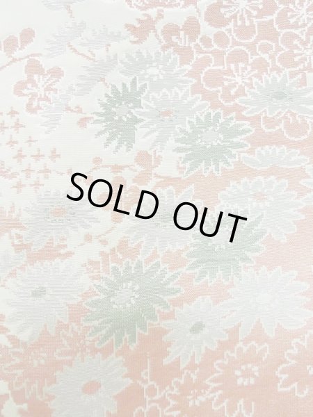 画像5: L0907N  羽織 女性用着物  シルク(正絹)  淡い 桃色, 菊 【中古】 【USED】 【リサイクル】 ★★☆☆☆ (5)