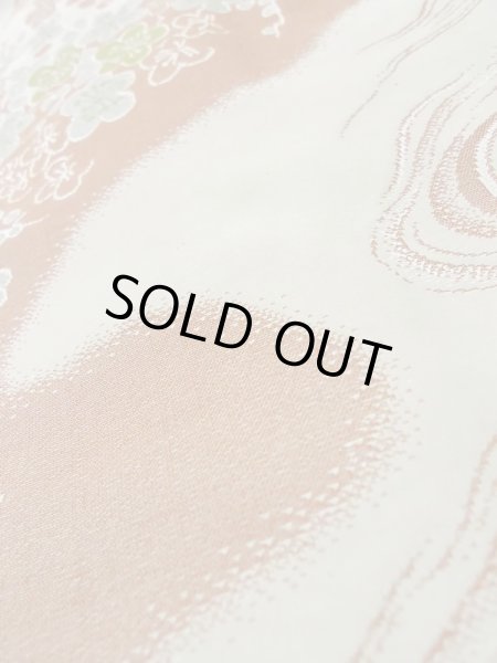 画像8: L0907N  羽織 女性用着物  シルク(正絹)  淡い 桃色, 菊 【中古】 【USED】 【リサイクル】 ★★☆☆☆ (8)