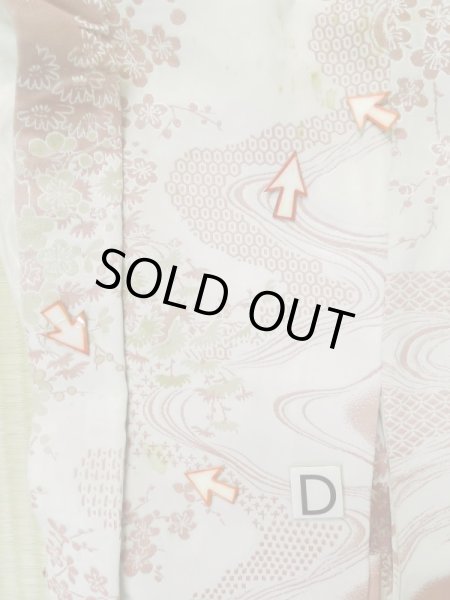 画像17: L0907N  羽織 女性用着物  シルク(正絹)  淡い 桃色, 菊 【中古】 【USED】 【リサイクル】 ★★☆☆☆ (17)