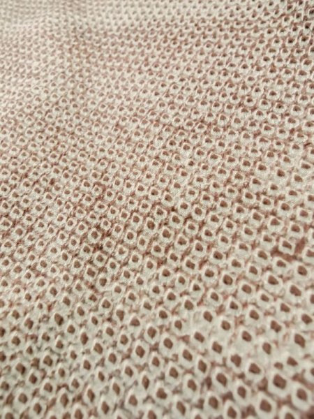 画像8: L0907O  羽織 女性用着物  シルク(正絹)  淡い 茶色, かのこ 【中古】 【USED】 【リサイクル】 ★★★☆☆ (8)