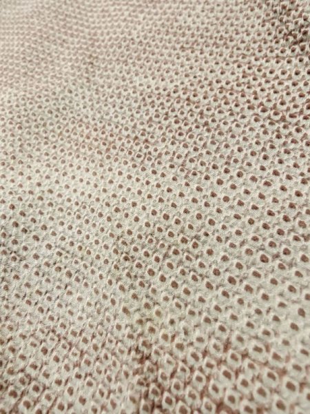 画像9: L0907O  羽織 女性用着物  シルク(正絹)  淡い 茶色, かのこ 【中古】 【USED】 【リサイクル】 ★★★☆☆ (9)