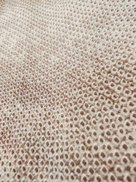 画像10: L0907O  羽織 女性用着物  シルク(正絹)  淡い 茶色, かのこ 【中古】 【USED】 【リサイクル】 ★★★☆☆ (10)