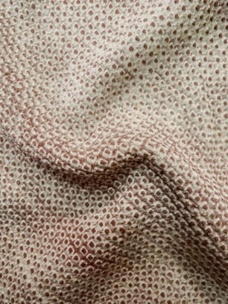 画像11: L0907O  羽織 女性用着物  シルク(正絹)  淡い 茶色, かのこ 【中古】 【USED】 【リサイクル】 ★★★☆☆ (11)