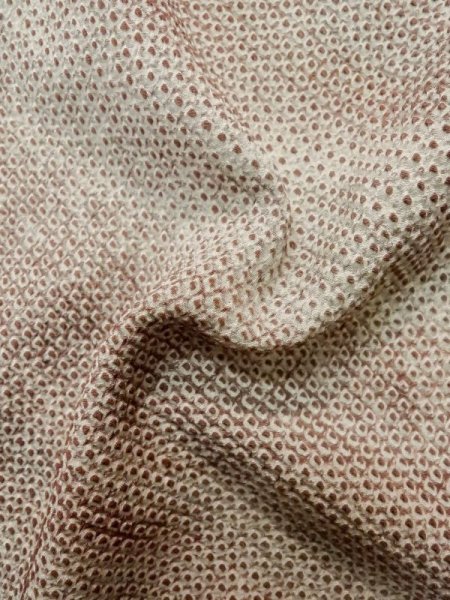 画像12: L0907O  羽織 女性用着物  シルク(正絹)  淡い 茶色, かのこ 【中古】 【USED】 【リサイクル】 ★★★☆☆ (12)