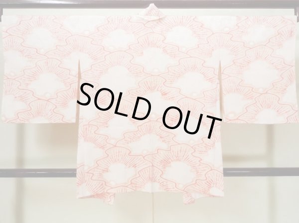 画像2: L0907P  羽織 女性用着物  シルク(正絹)   白, 抽象的模様 【中古】 【USED】 【リサイクル】 ★★★☆☆ (2)