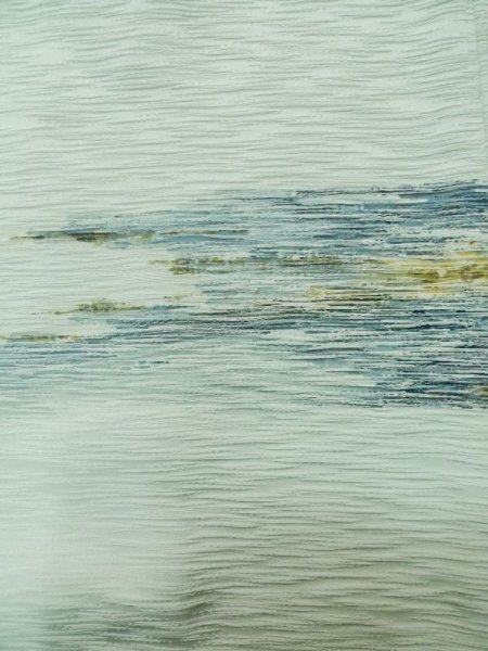 画像6: L0907Q  羽織 女性用着物  シルク(正絹)  淡い 水色, 抽象的模様 【中古】 【USED】 【リサイクル】 ★★☆☆☆ (6)