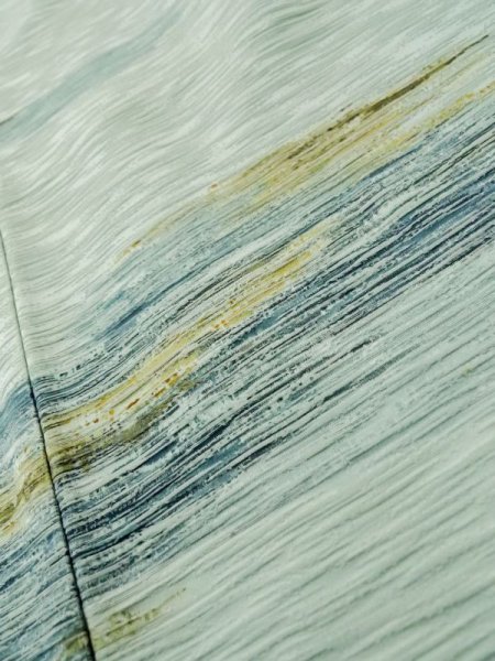 画像7: L0907Q  羽織 女性用着物  シルク(正絹)  淡い 水色, 抽象的模様 【中古】 【USED】 【リサイクル】 ★★☆☆☆ (7)