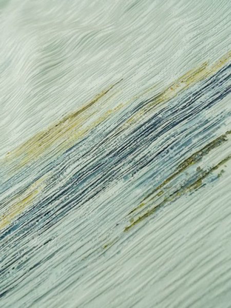 画像8: L0907Q  羽織 女性用着物  シルク(正絹)  淡い 水色, 抽象的模様 【中古】 【USED】 【リサイクル】 ★★☆☆☆ (8)