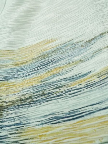 画像9: L0907Q  羽織 女性用着物  シルク(正絹)  淡い 水色, 抽象的模様 【中古】 【USED】 【リサイクル】 ★★☆☆☆ (9)