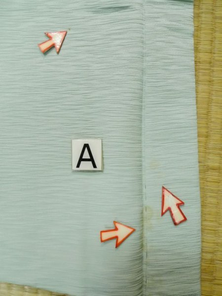 画像13: L0907Q  羽織 女性用着物  シルク(正絹)  淡い 水色, 抽象的模様 【中古】 【USED】 【リサイクル】 ★★☆☆☆ (13)