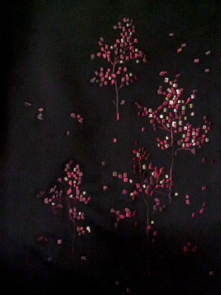 画像4: L0907S Mint  羽織 女性用着物  シルク(正絹)   黒, 木 【中古】 【USED】 【リサイクル】 ★★★★☆ (4)