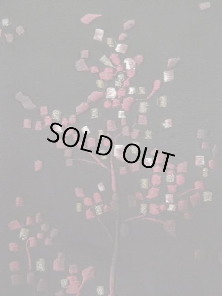 画像6: L0907S Mint  羽織 女性用着物  シルク（正絹）   黒, 木 【中古】 【USED】 【リサイクル】 ★★★★☆ (6)