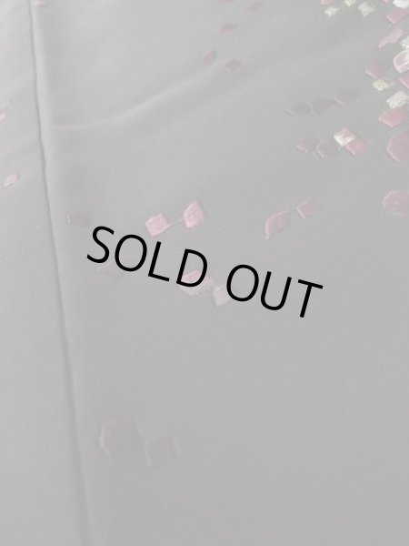 画像11: L0907S Mint  羽織 女性用着物  シルク（正絹）   黒, 木 【中古】 【USED】 【リサイクル】 ★★★★☆ (11)