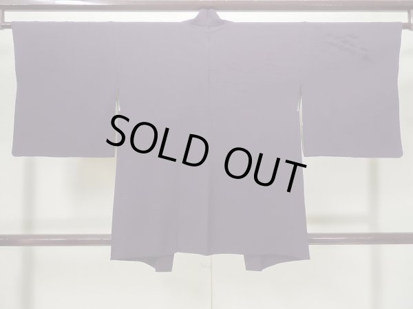 画像2: L0907U  羽織 女性用着物  シルク（正絹）  深い 紫色, 抽象的模様 【中古】 【USED】 【リサイクル】 ★☆☆☆☆ (2)