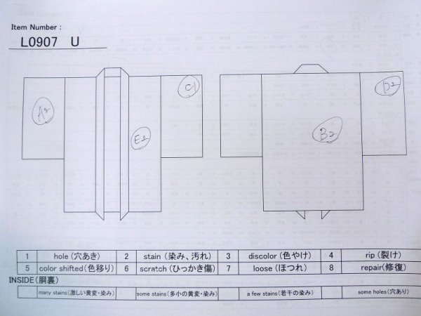 画像14: L0907U  羽織 女性用着物  シルク(正絹)  深い 紫色, 抽象的模様 【中古】 【USED】 【リサイクル】 ★☆☆☆☆ (14)