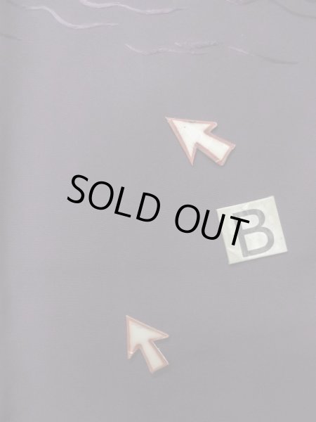 画像16: L0907U  羽織 女性用着物  シルク（正絹）  深い 紫色, 抽象的模様 【中古】 【USED】 【リサイクル】 ★☆☆☆☆ (16)