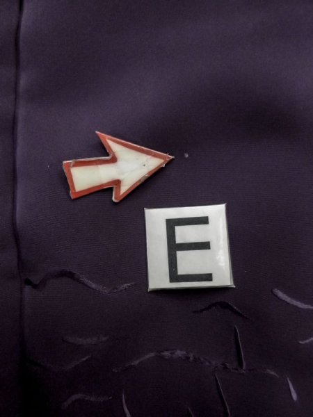 画像19: L0907U  羽織 女性用着物  シルク(正絹)  深い 紫色, 抽象的模様 【中古】 【USED】 【リサイクル】 ★☆☆☆☆ (19)