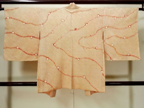 画像2: L0907V Mint  羽織 女性用着物  シルク（正絹）  淡い 赤色, かのこ 淡い【中古】 【USED】 【リサイクル】 ★★★★☆ (2)