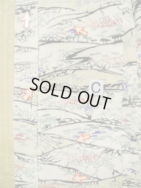 画像16: L0907Z  羽織 女性用着物  シルク(正絹)   オフ ホワイト, 花 【中古】 【USED】 【リサイクル】 ★★☆☆☆ (16)