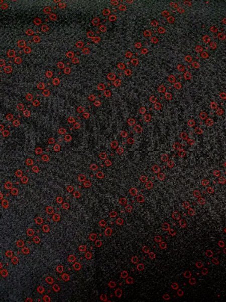 画像6: L0908D  羽織 女性用着物  シルク（正絹）   黒, かのこ 【中古】 【USED】 【リサイクル】 ★★☆☆☆ (6)