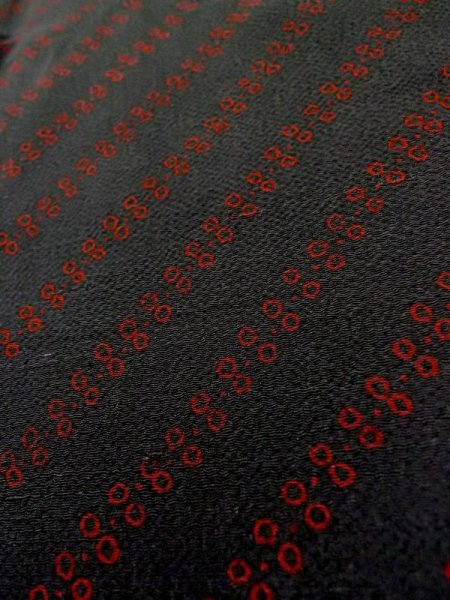 画像7: L0908D  羽織 女性用着物  シルク（正絹）   黒, かのこ 【中古】 【USED】 【リサイクル】 ★★☆☆☆ (7)