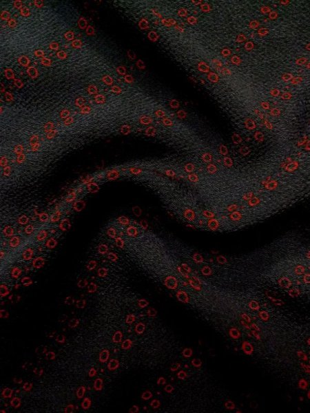 画像10: L0908D  羽織 女性用着物  シルク（正絹）   黒, かのこ 【中古】 【USED】 【リサイクル】 ★★☆☆☆ (10)