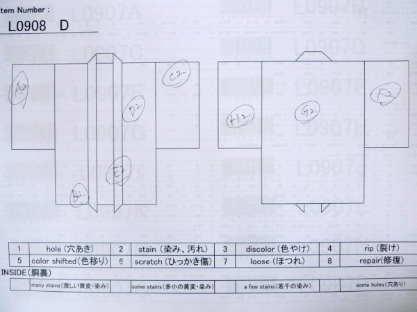 画像11: L0908D  羽織 女性用着物  シルク（正絹）   黒, かのこ 【中古】 【USED】 【リサイクル】 ★★☆☆☆ (11)