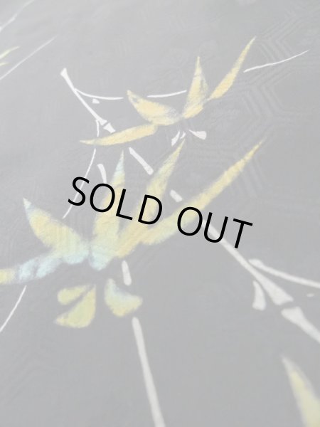 画像10: L0914A Mint  羽織 女性用着物  シルク(正絹)   黒, 笹 【中古】 【USED】 【リサイクル】 ★★★★☆ (10)