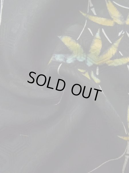 画像11: L0914A Mint  羽織 女性用着物  シルク(正絹)   黒, 笹 【中古】 【USED】 【リサイクル】 ★★★★☆ (11)