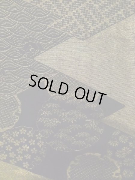 画像5: L0914C  羽織 女性用着物  シルク(正絹)   黒, 花 【中古】 【USED】 【リサイクル】 ★★★☆☆ (5)