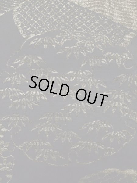 画像6: L0914C  羽織 女性用着物  シルク(正絹)   黒, 花 【中古】 【USED】 【リサイクル】 ★★★☆☆ (6)