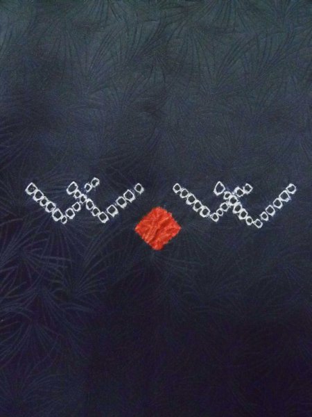 画像5: L0914D Mint  羽織 女性用着物  シルク（正絹）   黒, 抽象的模様 【中古】 【USED】 【リサイクル】 ★★★★☆ (5)