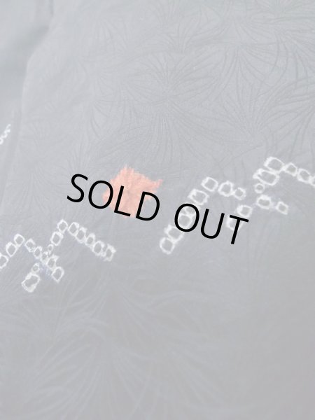 画像8: L0914D Mint  羽織 女性用着物  シルク（正絹）   黒, 抽象的模様 【中古】 【USED】 【リサイクル】 ★★★★☆ (8)