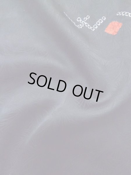 画像12: L0914D Mint  羽織 女性用着物  シルク（正絹）   黒, 抽象的模様 【中古】 【USED】 【リサイクル】 ★★★★☆ (12)