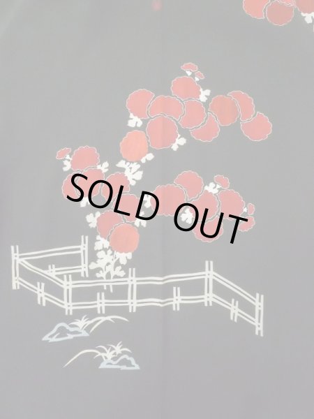 画像4: L0914E Mint  羽織 女性用着物  シルク(正絹)   黒, 花 【中古】 【USED】 【リサイクル】 ★★★★★ (4)