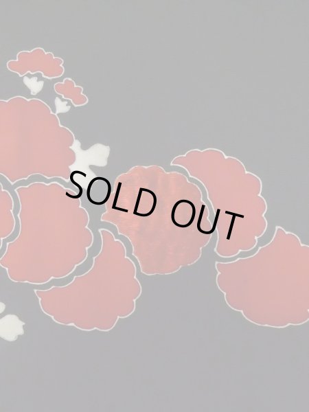 画像5: L0914E Mint  羽織 女性用着物  シルク(正絹)   黒, 花 【中古】 【USED】 【リサイクル】 ★★★★★ (5)