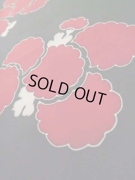 画像9: L0914E Mint  羽織 女性用着物  シルク(正絹)   黒, 花 【中古】 【USED】 【リサイクル】 ★★★★★ (9)