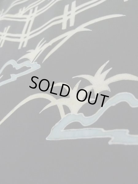 画像10: L0914E Mint  羽織 女性用着物  シルク(正絹)   黒, 花 【中古】 【USED】 【リサイクル】 ★★★★★ (10)