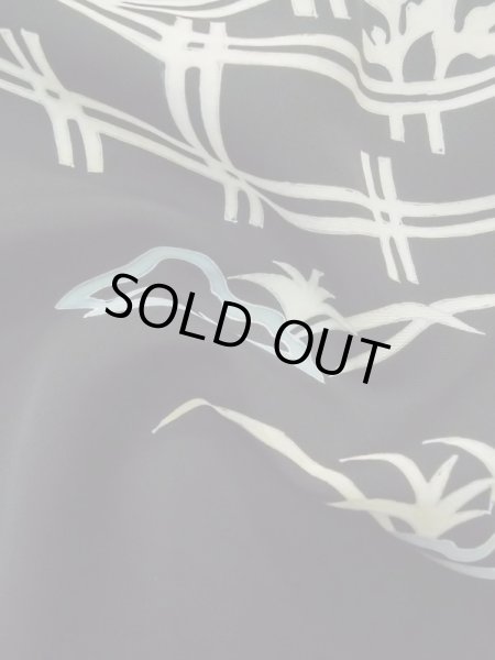 画像12: L0914E Mint  羽織 女性用着物  シルク(正絹)   黒, 花 【中古】 【USED】 【リサイクル】 ★★★★★ (12)